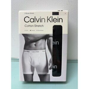 Calvin Klein Cotton Men's Boxer Briefs in Black Size Medium- Pack of 3 - NEW